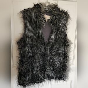 Michael Kors Women's Grey Faux Fur Vest, Size Large. NWOT